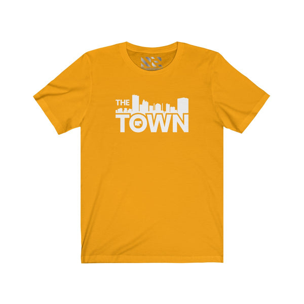 The Town "Skyline" (White) Unisex Jersey Short Sleeve Tee