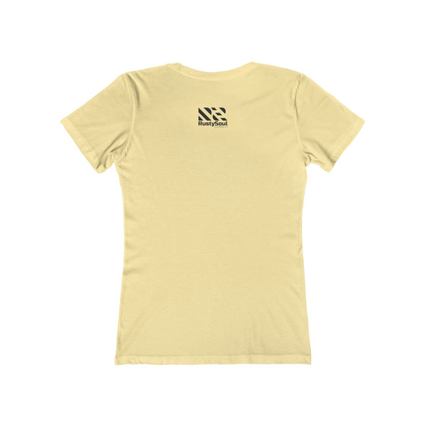 The Town "Skyline" (White) Women's The Boyfriend Tee