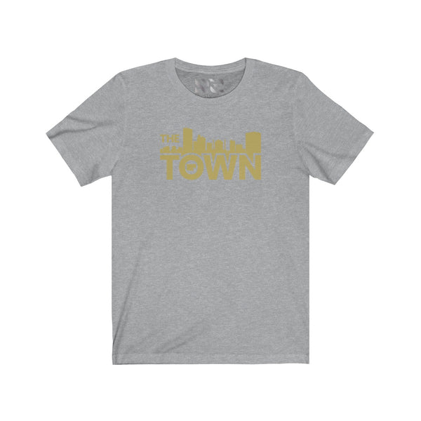 The Town "Skyline" (Gold) Unisex Jersey Short Sleeve Tee
