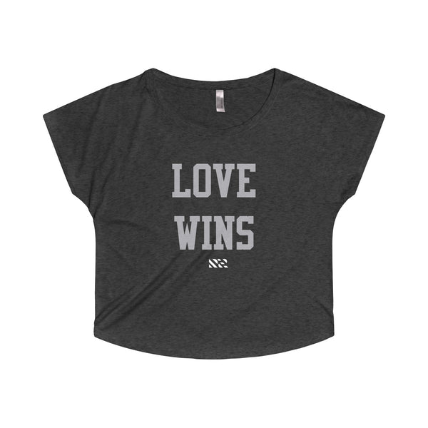"LOVE WINS" Women's Tri-Blend Dolman