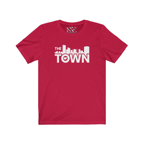 The Town "Skyline" (White) Unisex Jersey Short Sleeve Tee