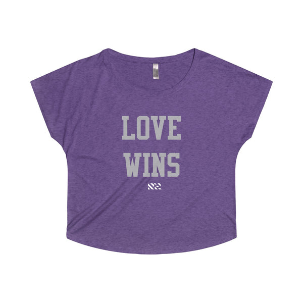 "LOVE WINS" Women's Tri-Blend Dolman