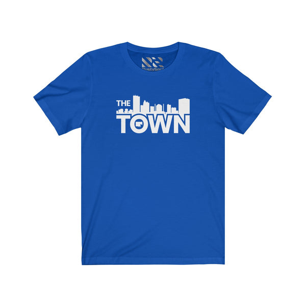 The Town "Skyline" (White) Unisex Jersey Short Sleeve Tee