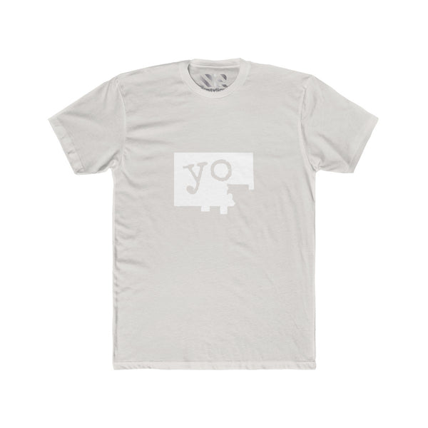 The Town "YO" (White) Men's Cotton Crew Tee