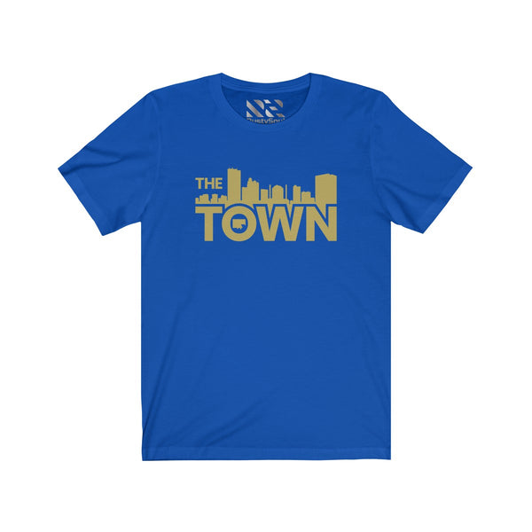 The Town "Skyline" (Gold) Unisex Jersey Short Sleeve Tee