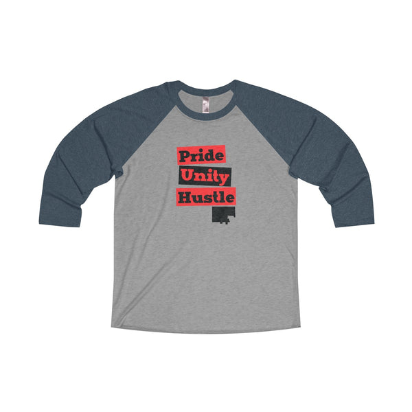 The Town "Prude Unity Hustle" Unisex Tri-Blend 3/4 Raglan Tee
