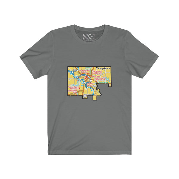 The Town "Map" Unisex Jersey Short Sleeve Tee