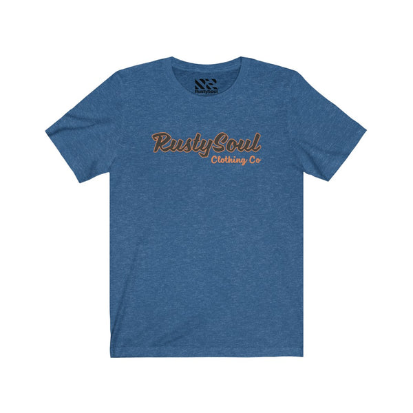 RustySoul Brand (Navy & Orange) Unisex Jersey Short Sleeve Tee
