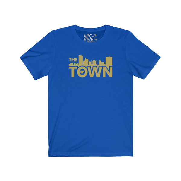 The Town "Skyline" (Gold) Unisex Jersey Short Sleeve Tee