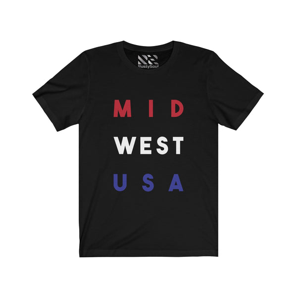 "Mid West USA" Unisex Jersey Short Sleeve Tee