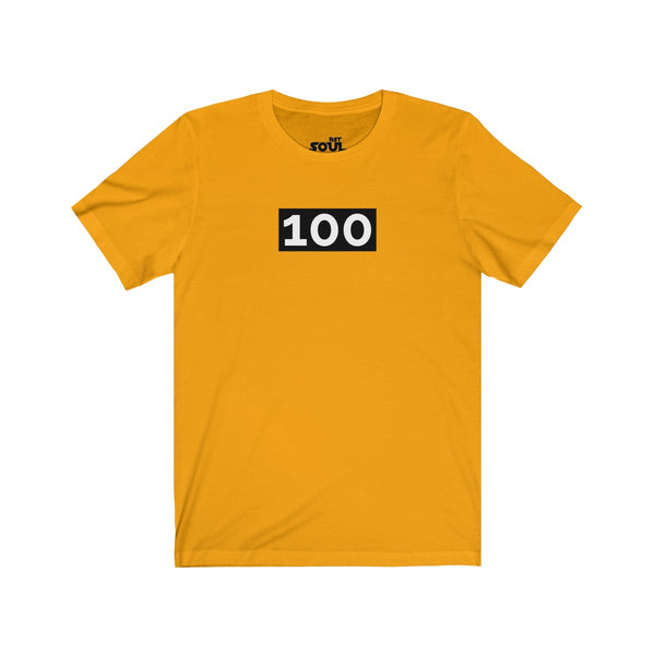 "100" Unisex Jersey Short Sleeve Tee