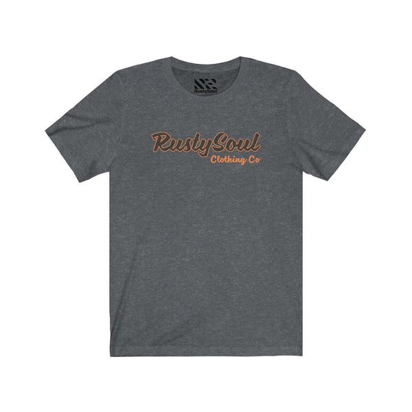 RustySoul Brand (Navy & Orange) Unisex Jersey Short Sleeve Tee