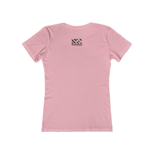 The Town "Skyline" (White) Women's The Boyfriend Tee