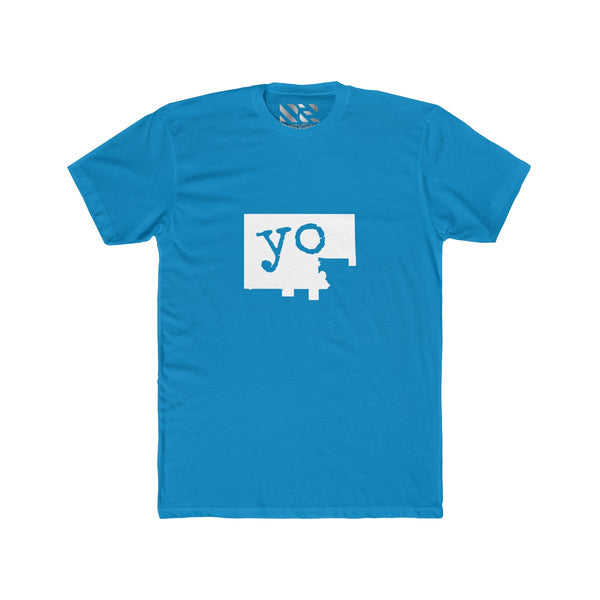 The Town "YO" (White) Men's Cotton Crew Tee
