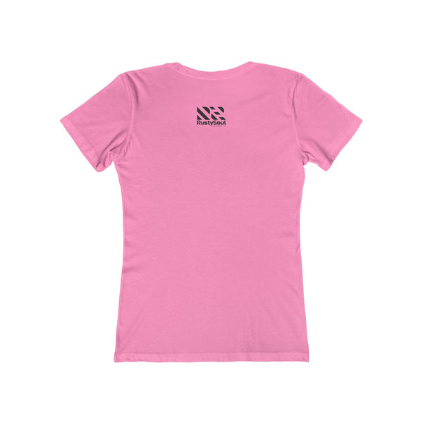 The Town "Skyline" (White) Women's The Boyfriend Tee