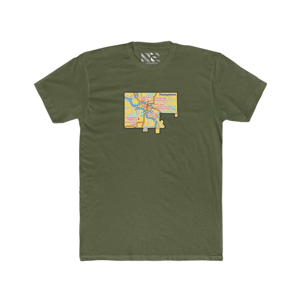 The Town "Map" Men's Cotton Crew Tee
