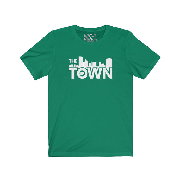 The Town "Skyline" (White) Unisex Jersey Short Sleeve Tee